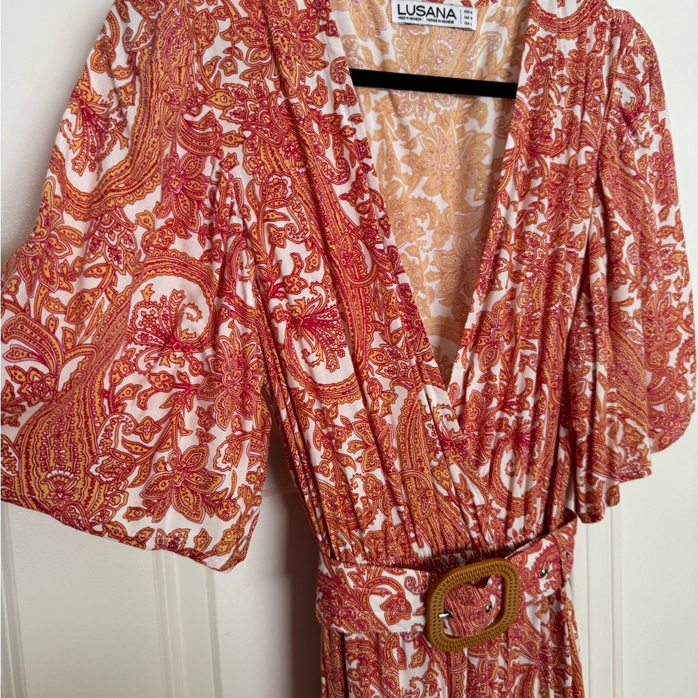 Lusana maxi dress with belt Medium - Picture 9 of 9